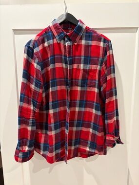 Chaps Red and Blue Plaid Button-Down Shirt